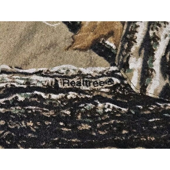 VTG Rattlers Brand Chamois Realtree Camo Shirt Men's Medium Hunting Button Up - Picture 7 of 10